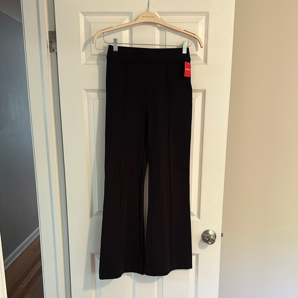 NWT Spanx High Rise Flare Elegant Black Women's Pants